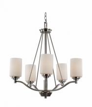 Trans Globe 70525 BN - 5LT CHANDELIER-DOUBLE DISK-BN-